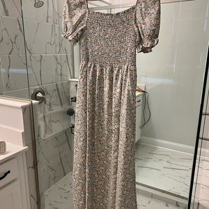 SheIn Off-the-Shoulder Floral Maxi Dress